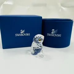A【箱付き】スワロフスキー Swarovski フクロウ 置物 インテリア クリスタル