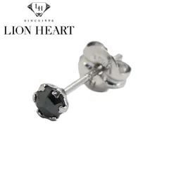 新品 ライオンハート LION HEART PROGRESSO スタッドピアス（片耳）プラチナ900 ブラックダイヤモンド 0.1ct Sサイズ 04E12PSS 01EA0144BK