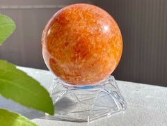 オレンジカルサイト　玉丸　太陽の生命力　希望　金運　原石　置物　パワースートン