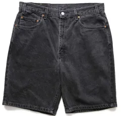 00s メキシコ製 Levi'sリーバイス 505 ブラックデニム ショートパンツ W36★ショーツ ハーフ オールド ジーンズ