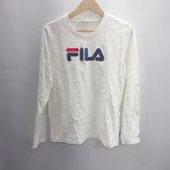 ◇ Θ FILA フィラ ロゴ　キッズ 子供服 長袖 ロンＴ カットソー サイズ 160 ホワイト系 メンズ E  【1501160042934】のサムネイル