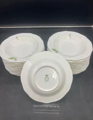 1528 美品 NARUMI BONE CHINA ナルミ ボーン チャイナ 中皿 25枚 直径 19cm 高さ 3.5cm