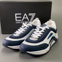 1f8 《美品》 EA7 EMPORIO ARMANI エンポリオアルマーニ Trainers スニーカー X8X061 26cm ネイビー ホワイト シューズ 箱付きのサムネイル