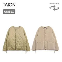 【新品】TAION タイオン ミリタリーリバーシブルクルーネックダウンジャケット ユニセックス TAION-R104BML-1 コヨーテ×ベージュ
