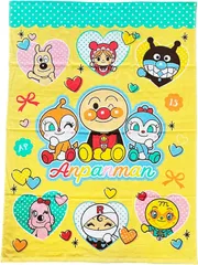 送料無料 アンパンマン ガーゼタオルケット ハート柄 イエロー 約85×115cm お昼寝ケット