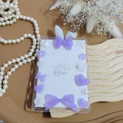 【Sale】レジンデコ3 うさ耳🐰リボン トレカケース/B8
