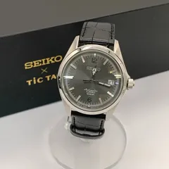 SEIKO TICTAC セイコー チックタック 腕時計 4R35-02R0 美品 自動巻き レザーストラップ 生活防水 メンズ  ブラック 服飾小物 DF16677■