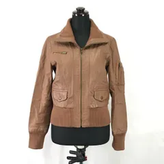 フリーズショップ/FREE'S SHOP★本革/ライダースレザージャケット/ブルゾン【レディースM/茶/brown/ピッグスキン】Jackets/Jumpers◆cBH321<sale>