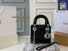 【今日特価】DIOR Lady Dior 満ストーンボタンとアリゲーター柄のハンドバッグ！送料無料で今の在庫はお得な価格です！WT1輸入