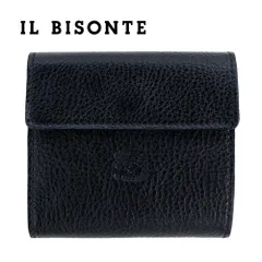 イルビゾンテ 財布 三つ折り IL BISONTE レザー 本革 ブラック ネロ 黒色 SMW022 PV0005 BK110B BLACK ミニ財布 コンパクト スマート