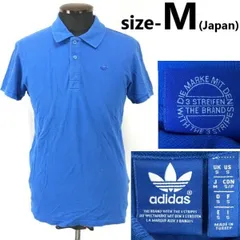 adidas★半袖ポロシャツ【メンズM/blue/青】トレフォイルロゴ/コットン/ゴルフ/スポーツ/アディダスジャパン/トルコ製/Tops◆zBH790ｂ