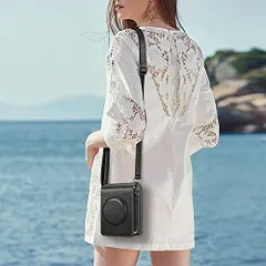 富士フイルム instax mini EVO インスタントカメラ専用ケース【ブラック】 保護カバー カメラケース 全面保護 PUレザー 傷つけ防止 ショルダーストラップ付き 携帯便利