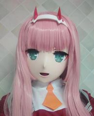 ☆即納 全頭マスク カツラ付き ロック付き NO.77 フルマスク