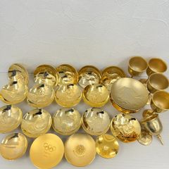 遺品整理　生前整理　杯 24KGP　金メッキ　金杯　メッキ杯　おまとめ　21点　おまけつき　干支　オリンピック　など