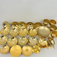 金杯 K24GP  金メッキ　皿　レア品　4点セット Yahoo!オークション -「24k 金杯」(金製) (金属工芸)の落札相場
