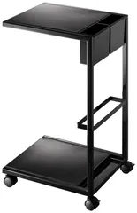 人気商品約W27.5×D32×H55cm タワー ブラック tower ワゴン キャスター付き マガジンラック サイドテーブル 小物入れ 山崎実業(Yamazaki) 7156