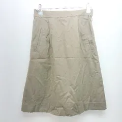 ◇ Sonny Label バックウエストゴム サイドファスナー タック 膝丈 タイト スカート サイズFREE ブラウン レディース E  【1310050025793】