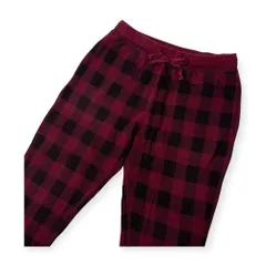 POLO RALPH LAUREN ポロ ラルフローレン チェック柄 サーマル インナー パンツ L /ボルドー系/レギンス/ヘインズブランズジャパン