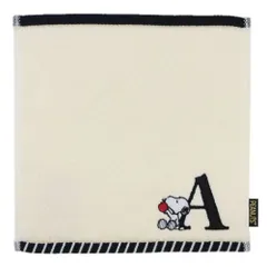 【メール便】スヌーピー ミニタオル ふわふわイニシャルハンカチタオル A ピーナッツ 西川