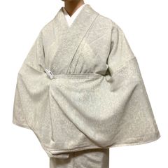 R-1327　着物　夏物　小紋　絽　レディース　透け感あり　裄68.5センチ　身丈(背)：151センチ