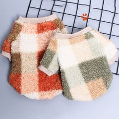 タータンチェック ボア トップス 犬服 秋冬 ペット服 ペットウェア 小型犬服