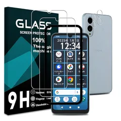 対応 Arrows We2 F-52E フィルム【2+2枚セット-国産旭硝子素材】arrows we2 f-52e ガラスフィルム (2枚) + レンズ保護フィルム (2枚) Arrows We2 保護 フィルム さらさら 強化ガラス 厚さ0.26 超薄 