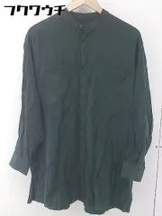 ◇ merlot メルロー 長袖 ダボ シャツ ダークグリーン レディース  【中古】 【1106250002692】