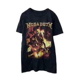 MEGADETH 半袖 プリントTシャツ M～ ブラック メガデス バンT メタル 古着卸 アメリカ仕入 a705-6311
