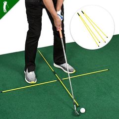 新品 正確なアドレスを作る折り畳み式アライメントスティック(IF-GF0175)ゴルフ練習器具 スイング練習 素振り スイング 折りたたみ アドレス 練習 器具 スイング矯正 素振り練習 ウェア 飛距離up 飛距離アップ コンパクト収納 持ち運び golf