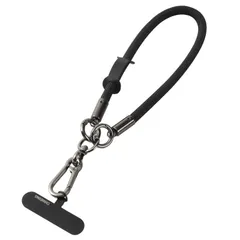 【在庫セール】リングストラップ 調整可能 落下防止 リストストラップ (SW-black) ストラップホルダー カメラハンドストラップ ハンドストラップ スマホストラップ [Chivving]