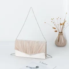 ☆ ベージュ ☆ パーティーバッグ クラッチバッグ ミニバッグ おしゃれ bag3026 パーティーバッグ クラッチバッグ ハンドバッグ ショルダーバッグ 3way ミニバッグ プリーツ サテン 結婚式 披露宴 冠婚葬祭 フォーマル 入学式 卒業式 成人式
