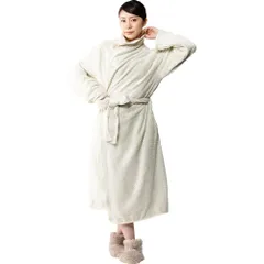 【数量限定】[アイリスプラザ] 【感動着る毛布】 着る毛布 着るこたつ S お肌に潤いを与えてくれる着る毛布 防寒対策 節電対策 マイクロミンクファー着る毛布 ヘリンボーン FDRM-002-S ミルキーホワイトのサムネイル