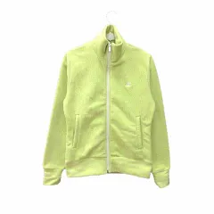 アディダス adidas フリースジャケット ジップアップ 長袖 M 黄緑 ライトグリーン /YK