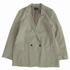 Theory セオリー DB BOY JKT TRACEABLE オーバーサイズ ダブルブレスト テーラードジャケット ライトグリーン レディース 【中古】