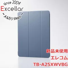 [bn:4] ELECOM　13インチiPad Air(M3/M2) フラップケース 薄型軽量 背面クリア 2アングル　TB-A25XWVBG　ブルーグレー
