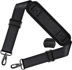 【在庫処分】[ZINZ] 198cm ショルダーベルト 極厚の固定クッションパッド ショルダーストラップ 交換用 肩掛け ひも/PC バッグ・カメラケース・ビジネスバッグ・スポーツバッグ・ショルダーバッグ など ，黒