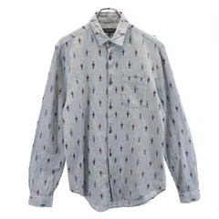 リバーアイランド 総柄 長袖 シャツ S グレー系 RIVER ISLAND メンズ 【中古】  【230412】