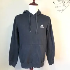 adidas メンズ パーカー ブラック S 【c0038】