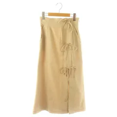 ミーアンドミークチュール ME＆ME COUTURE リボンラップスカート マーメイドスカート ロング スリット 0 ベージュ /ES ■OS