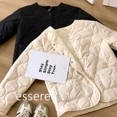 フリースジャケット ボアジャケット レディース ノーカラー 軽量 綿入りアウター ゆったり シンプルスタイル 秋冬