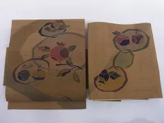 平和屋-こころ店■つけ帯 作家物 紬地 成物 正絹 逸品 A-az5852