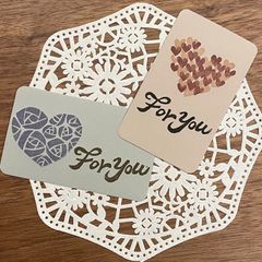 消しゴムはんこ【For you】　メッセージ