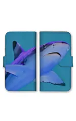 iPhone13 Pro ケース 手帳型 アイフォン13 プロ スマホケース 携帯ケース サメ 鮫 海 かっこいい 写真 ブルー ネイビー おしゃれ 水族館 カラー05