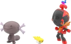【中古】食玩 トレーディングフィギュア 2.ウパー(パルデアのすがた)＆シャリタツ(のびたすがた)＆カルボウ 「ポケモンスケールワールド パルデア地方2」