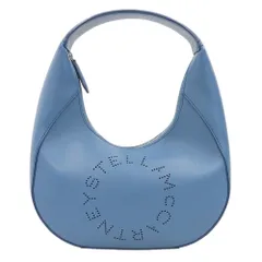 超美品 ステラマッカートニー Stella McCartney 現行販売商品 スモール ホーボー パンチング ステラロゴ ハンドバッグ 水色 ほぼ未使用