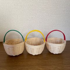 小さなかご　ミニかご　クラフトバンド