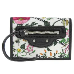 【返品OK】グッチ ネオクラシック ミニウォレット 681708 バレンシアガコラボ 未使用 キャンバス フローラ マルチカラー カラフル 花 フラワー 三つ折り【送料無料】【中古】