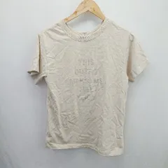 ◇ ⊂ CAPRICIEUX LE'MAGE　カプリシューレマージュ 英文字 半袖 丸首プリントTシャツ サイズF ベージュ系 レディース E  【1507280010174】