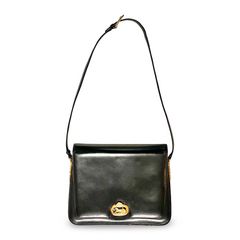 CELINE セリーヌ 馬車 ホースキャリッジ マカダム金具 レザー ワンショルダーバッグ ブラック 正規品