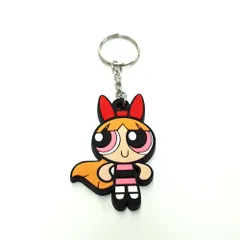 ラバーキーホルダー The Powerpuff Girls ブロッサム　パワーパフガールズ (6x4.1cm) キーリング アメリカン雑貨 LACRC2076ACC